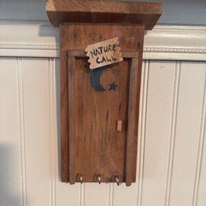 Rustic Wood 'Nature Call' Wall Key Holder - Brown